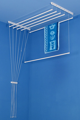 Obrázek ALDOTRADE Stropní sušák na prádlo Ideal 6 tyčí 150 cm - Bílá